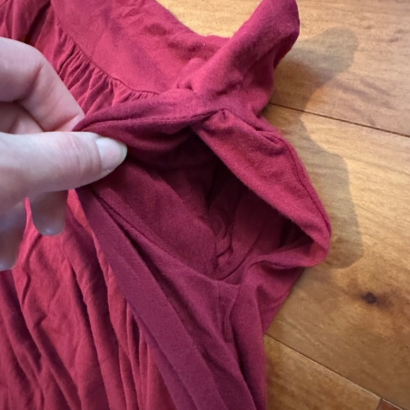Fashion California Maroon Maxi Skirt w/ Pockets Size Small - Picture 5 of 6